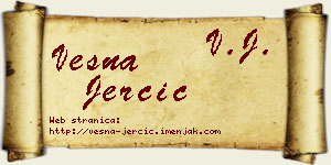 Vesna Jerčić vizit kartica